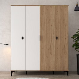 Hanah Home Neva 6403 Armario Roble Zafiro y Blanco